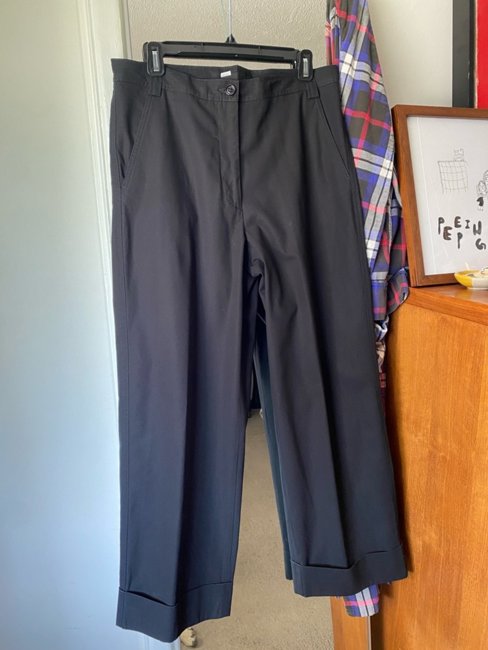 DRIES VAN NOTEN PAKORA BIS GD PANTS Wide Leg Trousers Black Size 36